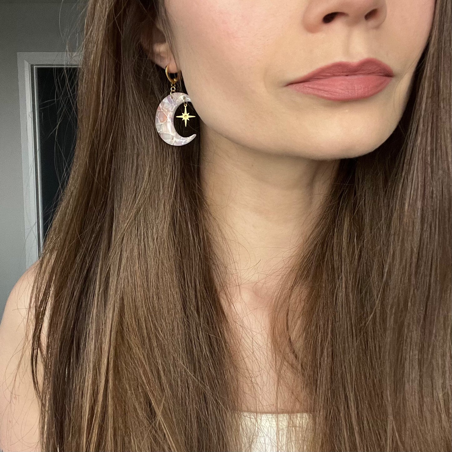 Moons • Stained Glass • Silver OR Gold