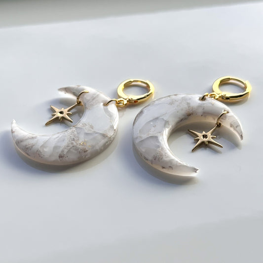 Moons • White + Gold • Sparkle