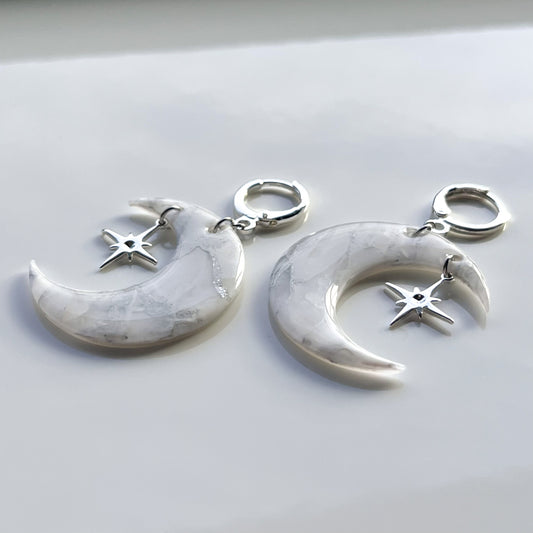 Moons • White + Silver • Sparkle