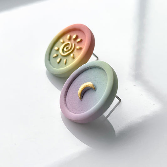 Sun & Moon Medallions • Studs