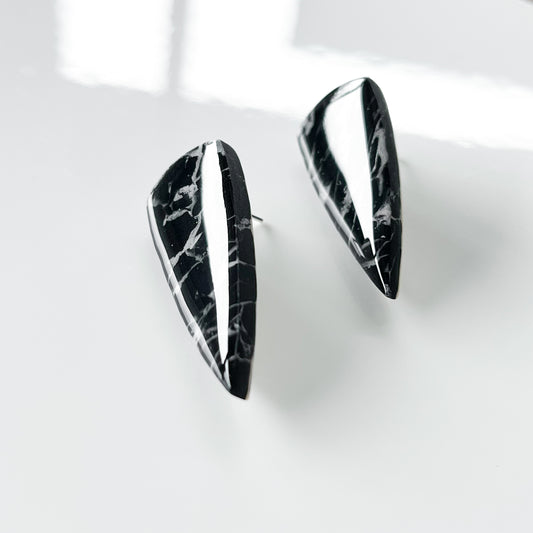 Rachel Stud • Black Marble