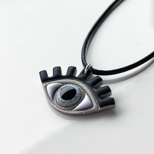 Necklace • Natalie • Holo-Glitter + Grey