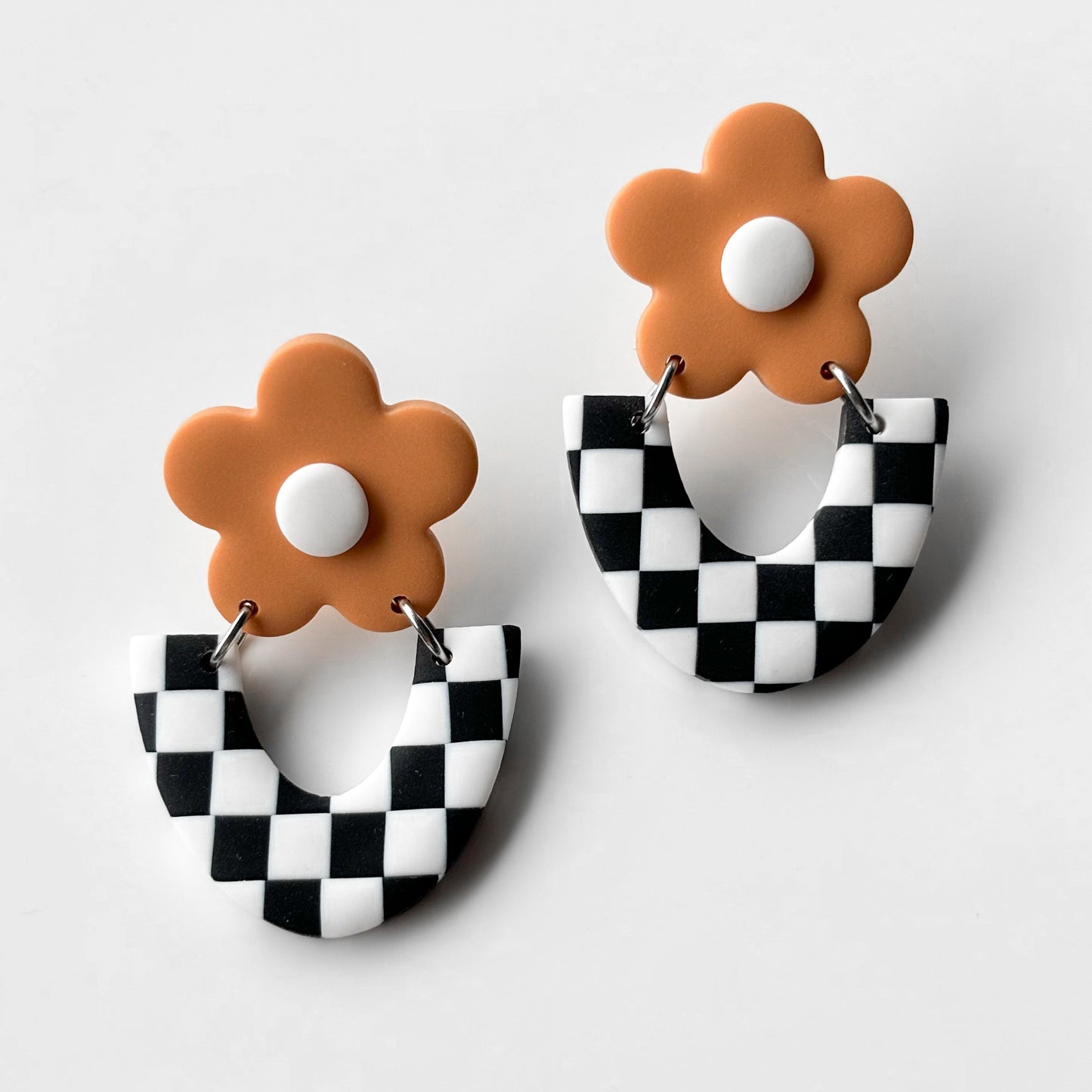 Raven • Peach Flower & Checks