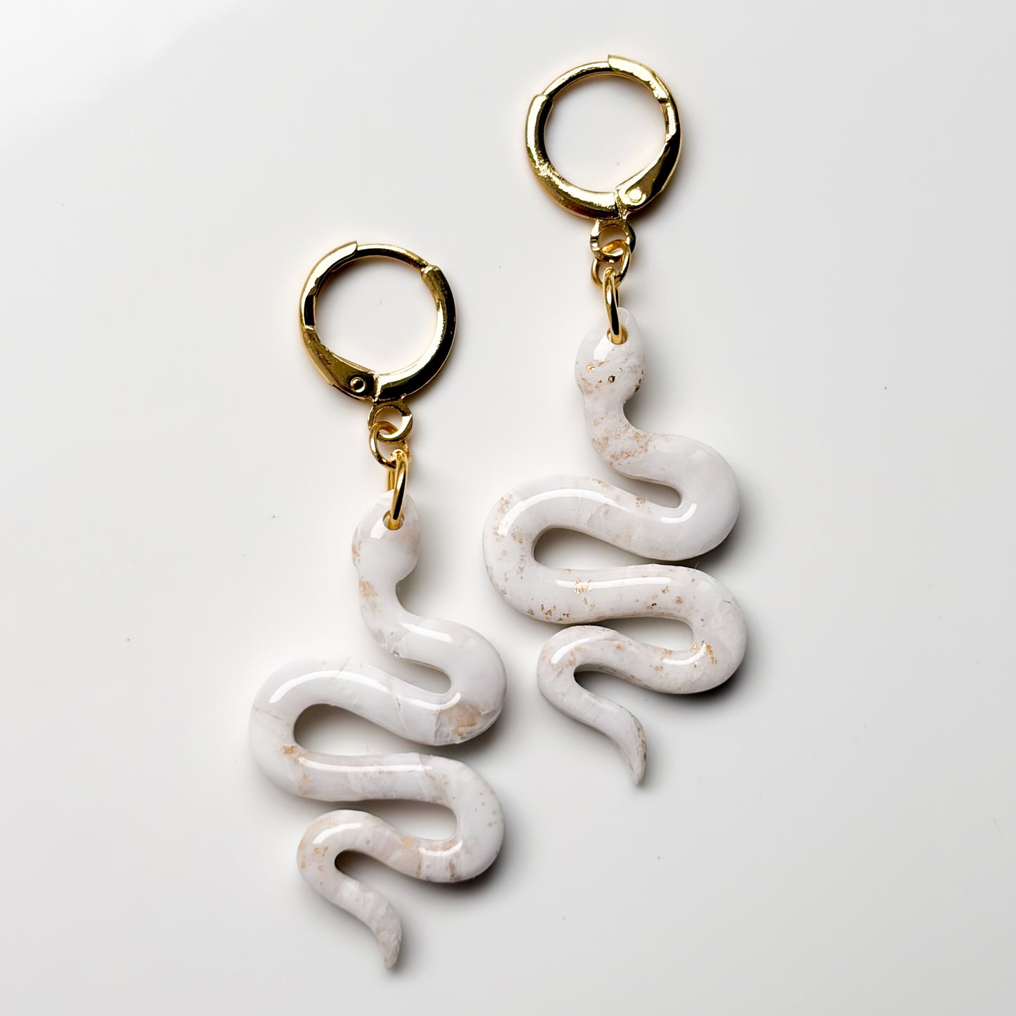 Mini Snakes • White + Gold Marble