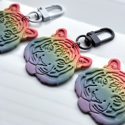 Bag Clip • Rainbow Tiger