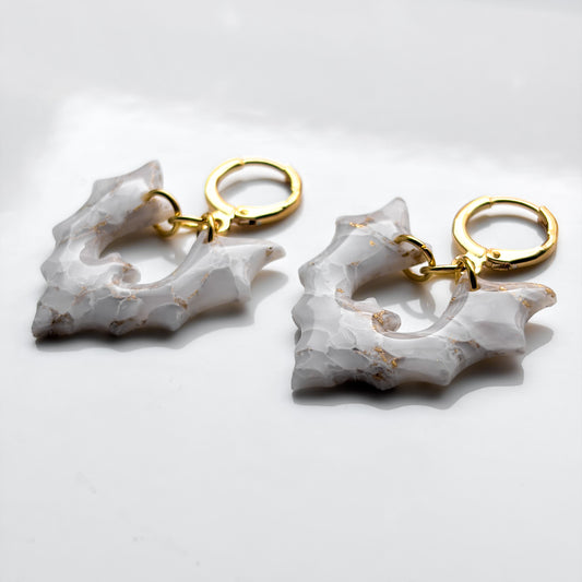 Bats • White + Gold Marble