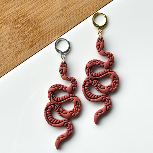 Floral Snake • Terracotta • Minimalist