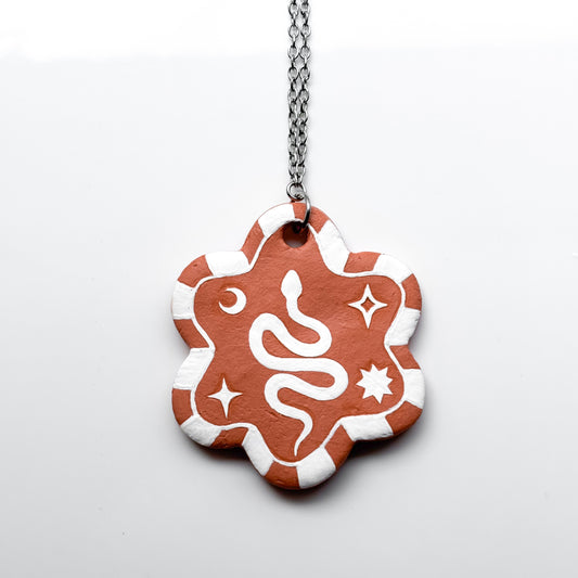 Snake Medallion • Wall Art • Flower