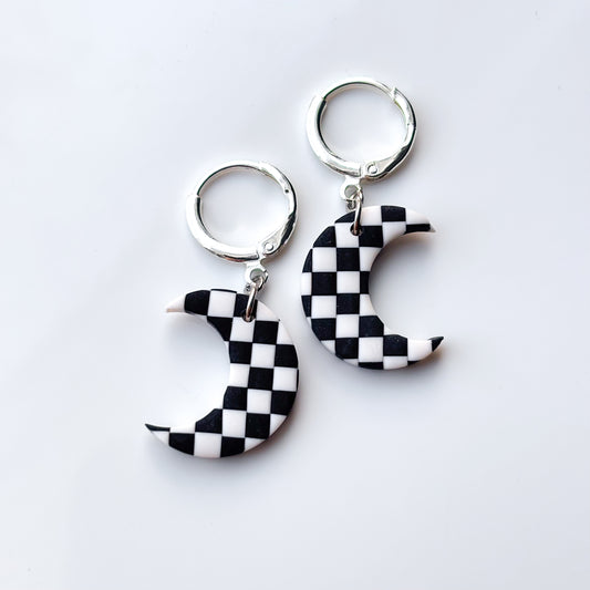 Mini Moons • Black & White Checks