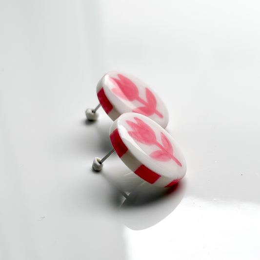Tulips • Stud • Pink