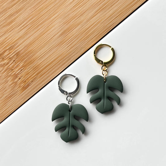 Monstera • Dangle • **Silver OR Gold**