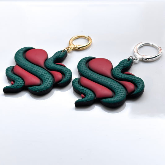 Snake Heart • Red + Green