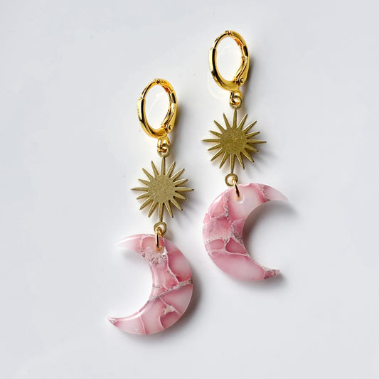 Sun & Moon Dangle • Pink