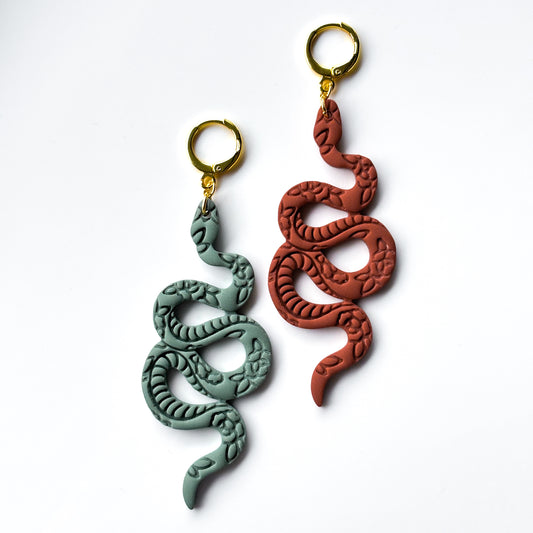 Floral Snakes • Terracotta & Sage • Minimalist
