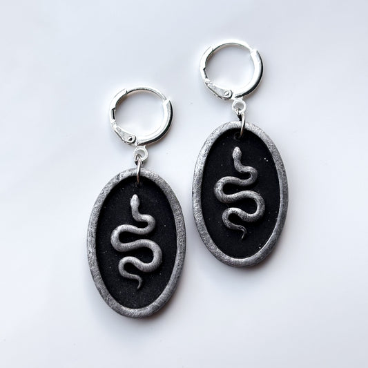 Snake Medallion • Oval • Dangle