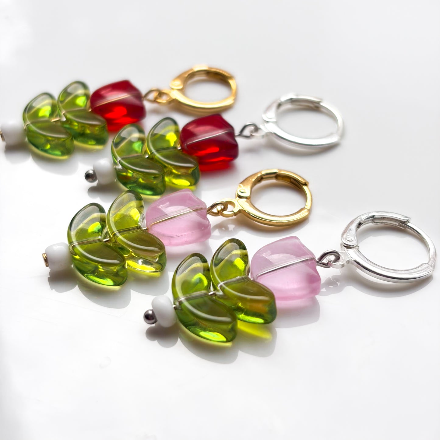 Tulips • Red Glass Beads