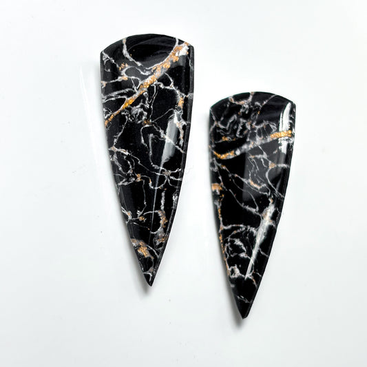 Rachel • Stud • Black Marble