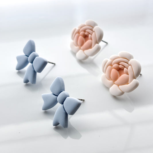 Stud Pack • Peony + Bow