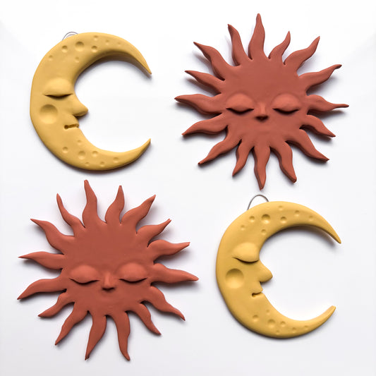 House Earrings • Moon // Sun