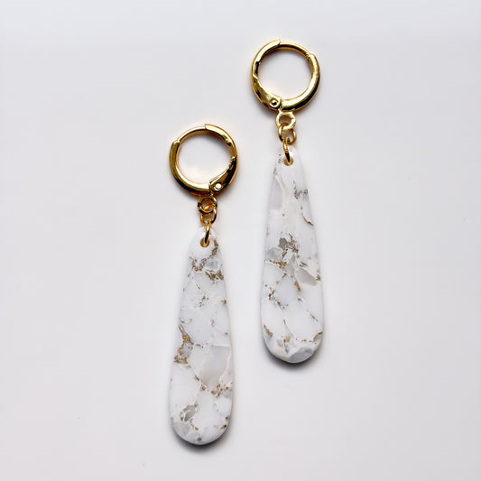 Riley (lg) • White + Gold Marble