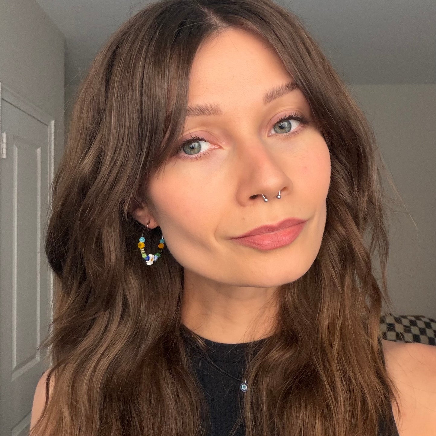 Beaded Mystery Hoops • Silver • 2 sizes