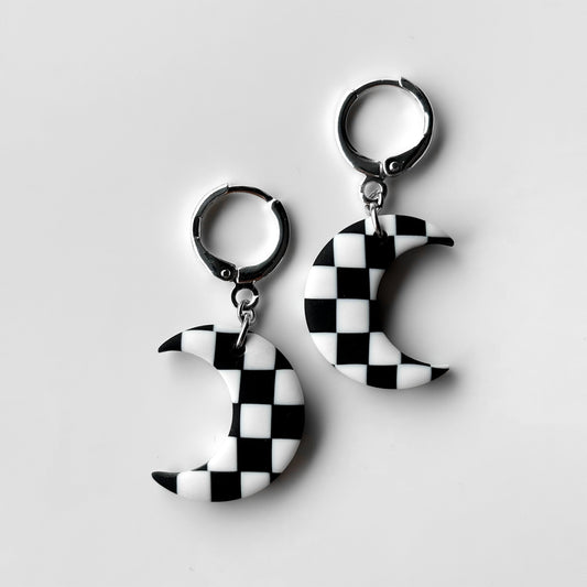 Mini Moons • Black & White Checks