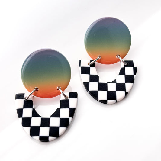 Raven • Rainbow Ombré + Checks