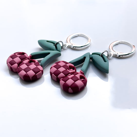 Cherries • Pink + Red Checks