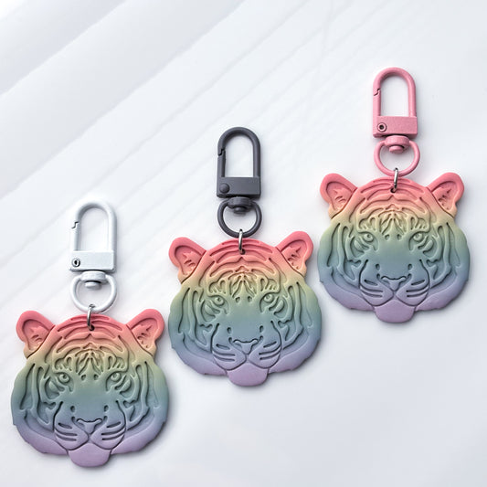 Bag Clip • Rainbow Tiger