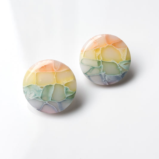 Elaine (lg) • Rainbow Marble Stud