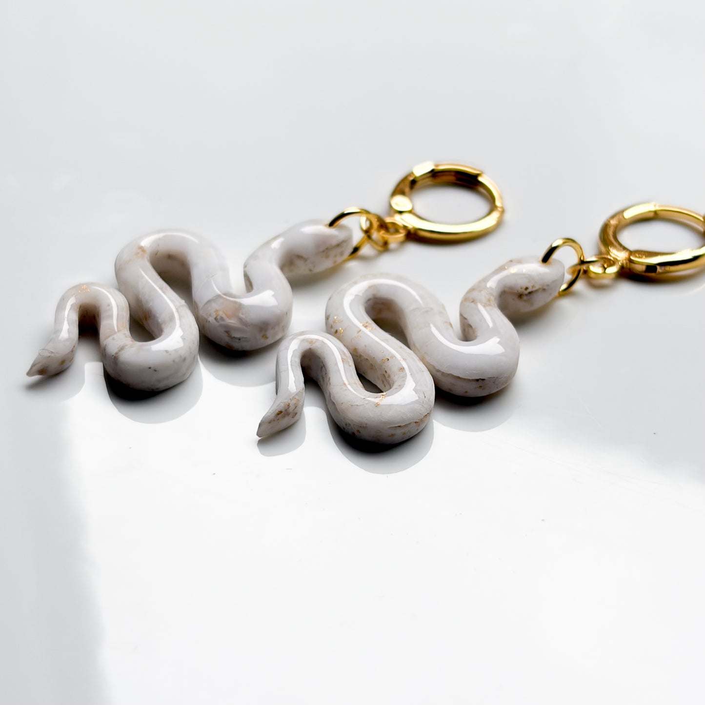 Mini Snakes • White + Gold Marble