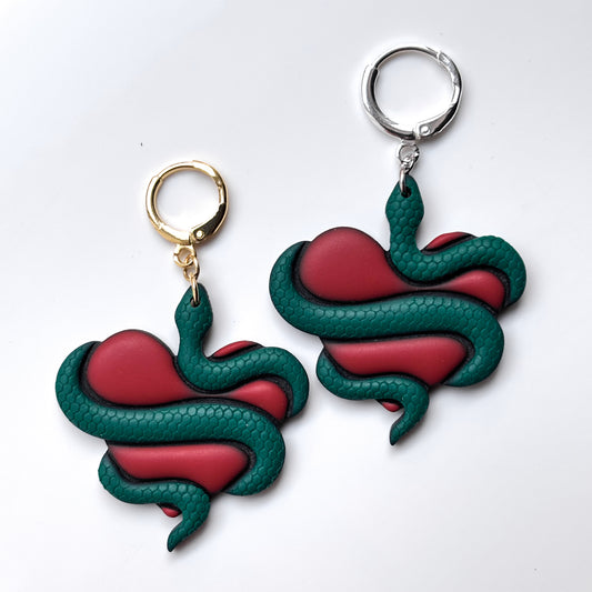 Snake Heart • Red + Green