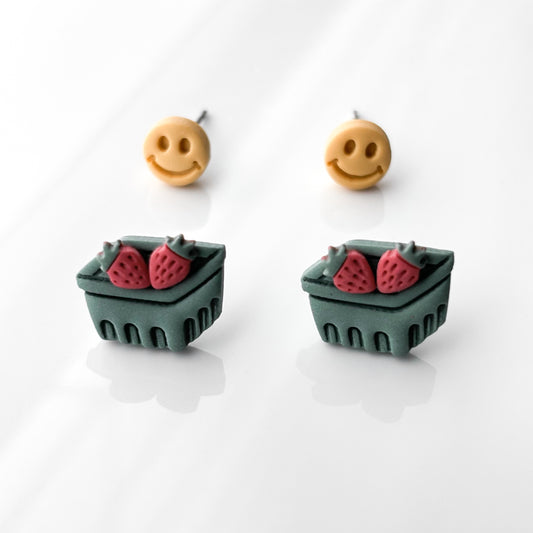 Stud Pack • Micro Smiley + Strawberry