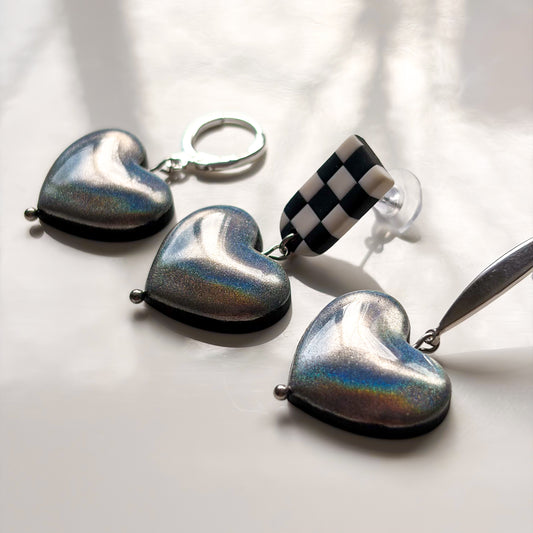 3D Hearts • Holo Chrome