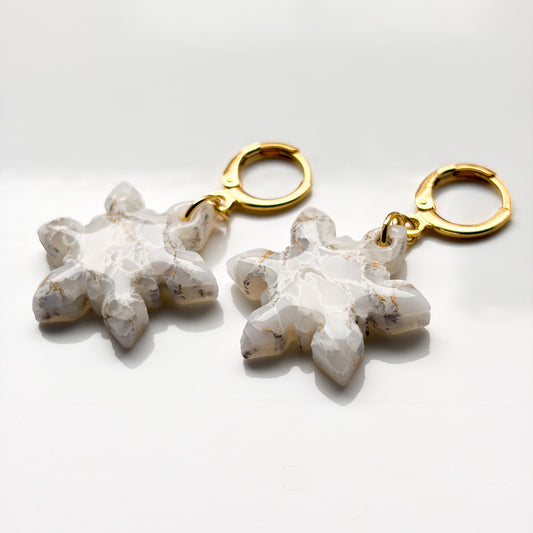 Snowflake Dangle • Icy Marble