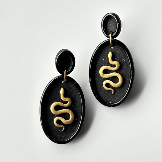 Snake Medallion • Oval • Dangle