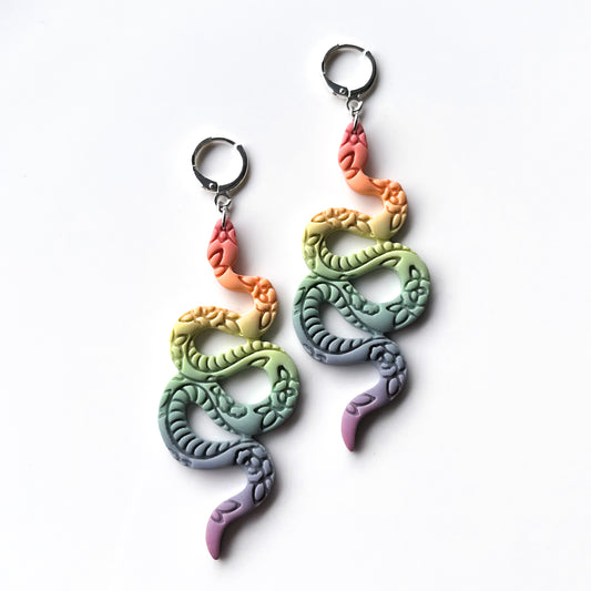 Floral Snake • Minimalist Rainbow
