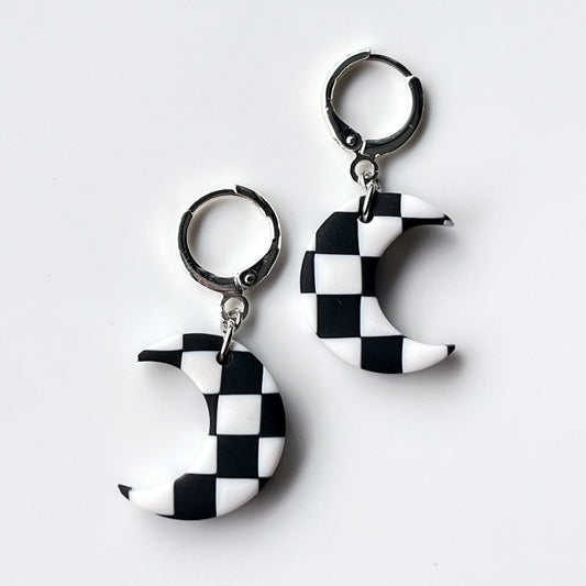 Mini Moons • Black & White Checks