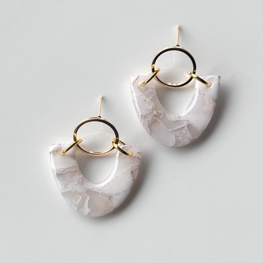 Raven • Gold + White Marble