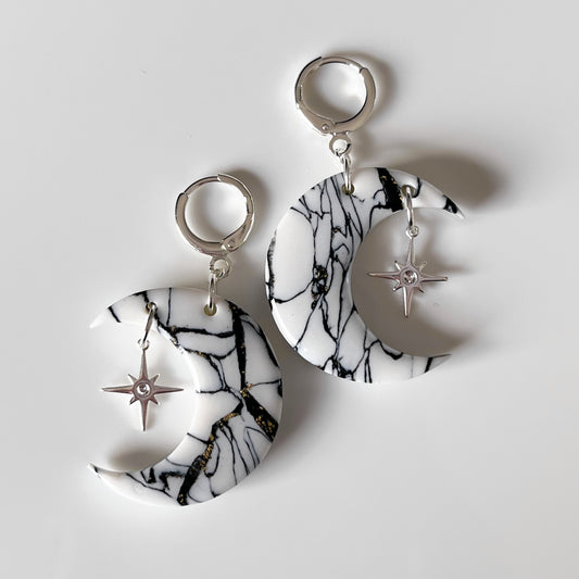 Moons • White Marble • Sparkle