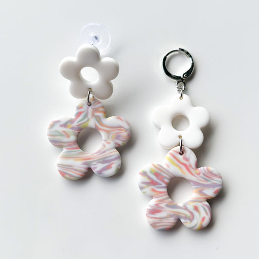 Double Flower (LG) • Pastel Swirl