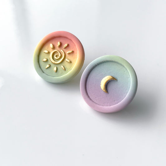 Sun & Moon Medallions • Studs