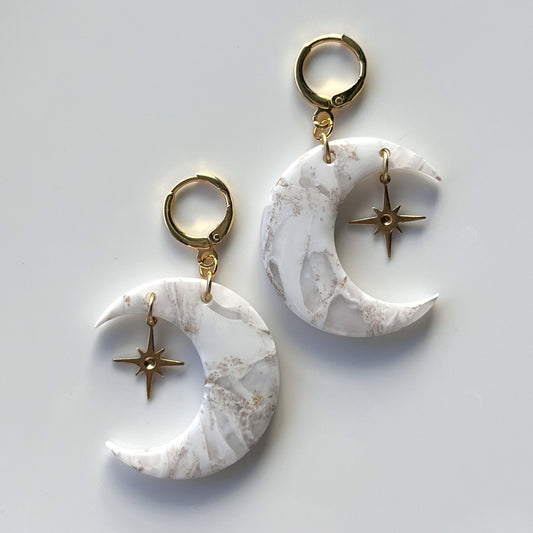 Moons • White + Gold • Sparkle