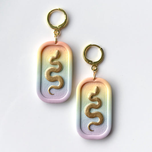 Snake Medallion • Pastel Rainbow