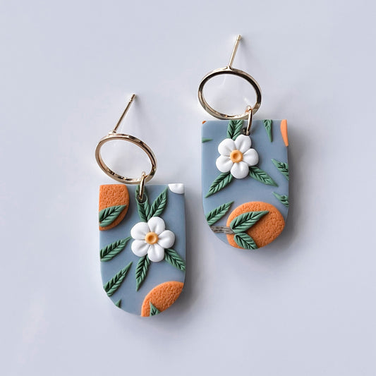 Faye • Orange Blossom • Circle Stud