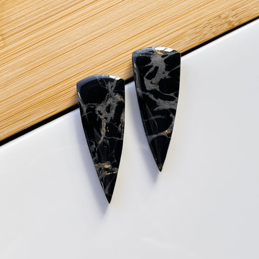 Rachel • Stud • Black Marble