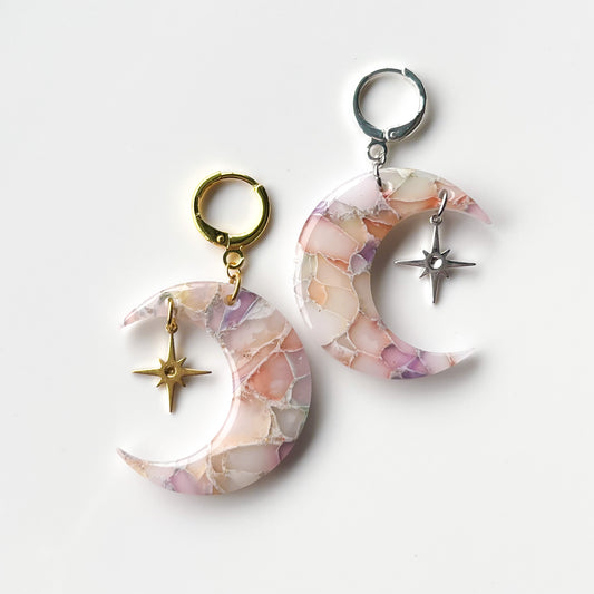 Moons • Stained Glass • Silver OR Gold