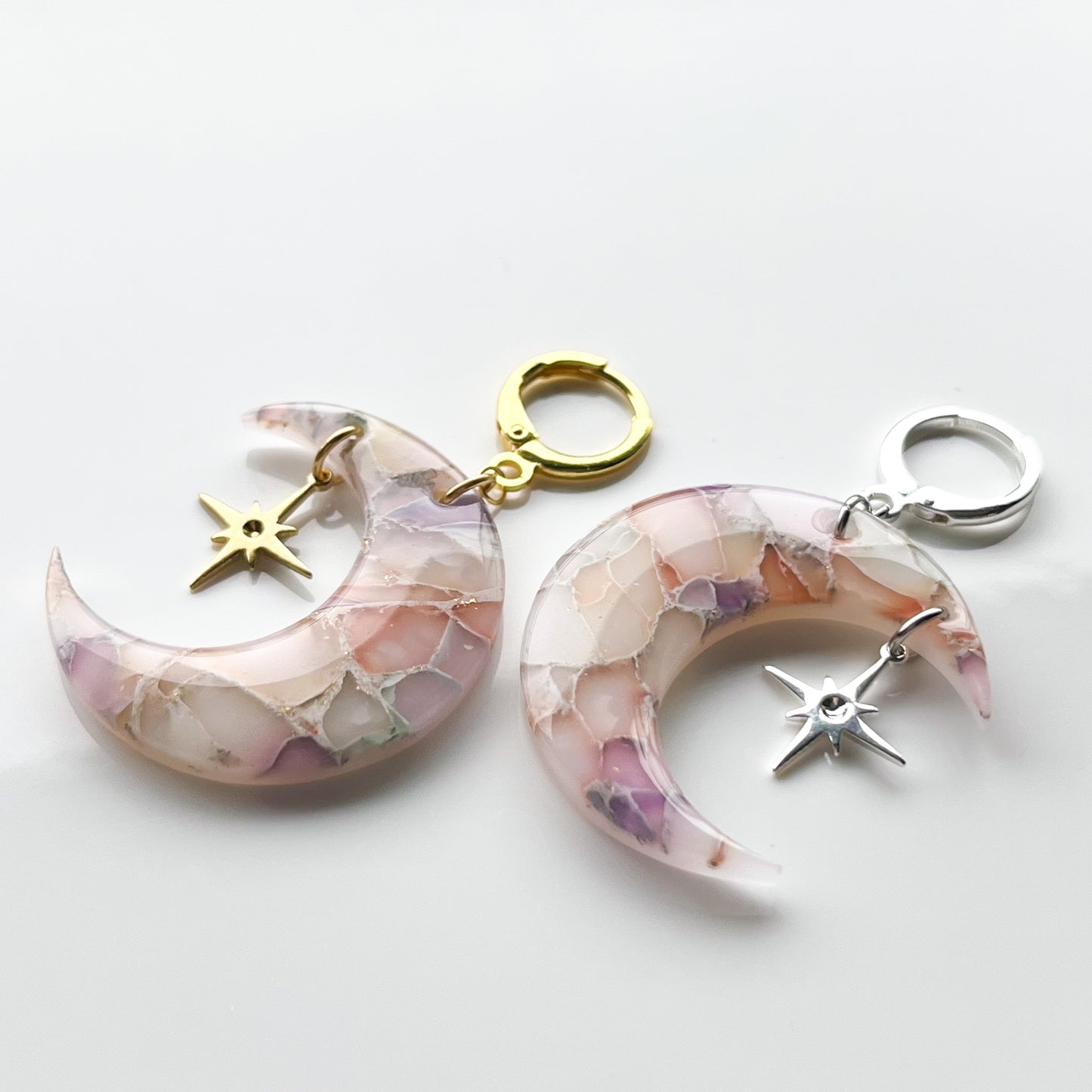 Moons • Stained Glass • Silver OR Gold