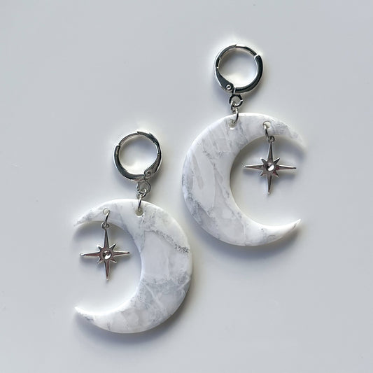 Moons • White + Silver • Sparkle