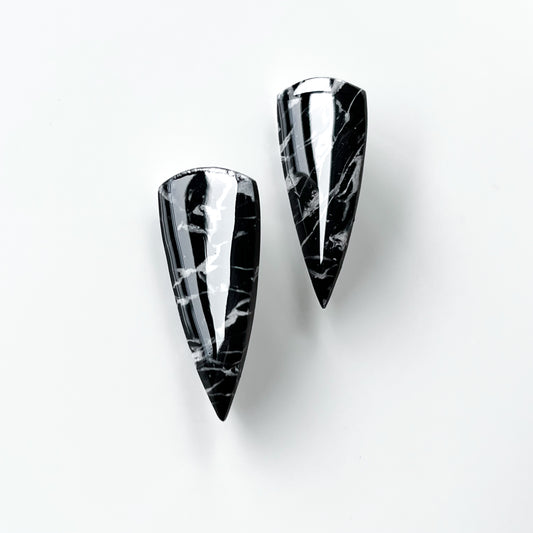 Rachel Stud • Black Marble